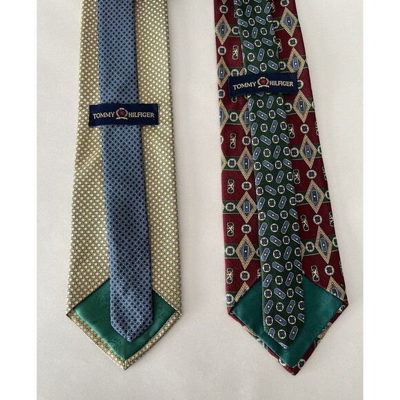 Lot of 2 Tommy Hilfiger 100% Silk Ties 3.5” & 4” Men's Classic Necktie - Picture 2 of 4